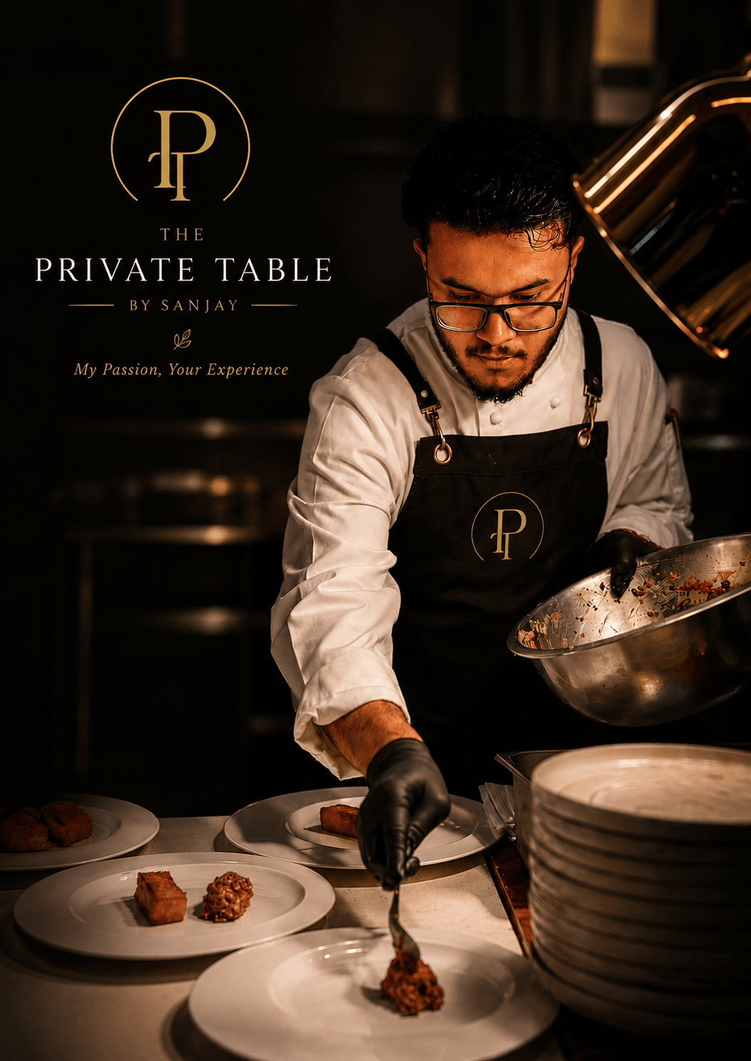 Chef preparing ingredients